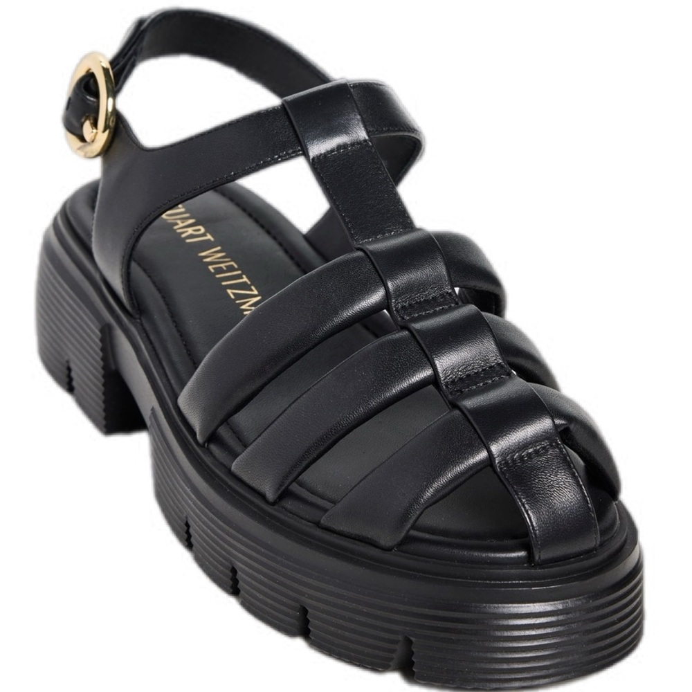 Preloved STUART WEITZMAN
Nolita Leather Fisherman Sandals - Black size 10 - Picture 7 of 13